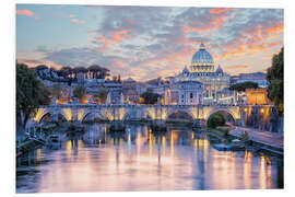 Foam board print Rome at Sunset