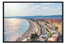 Gerahmter Kunstdruck Die Stadt Nizza im Sommer
