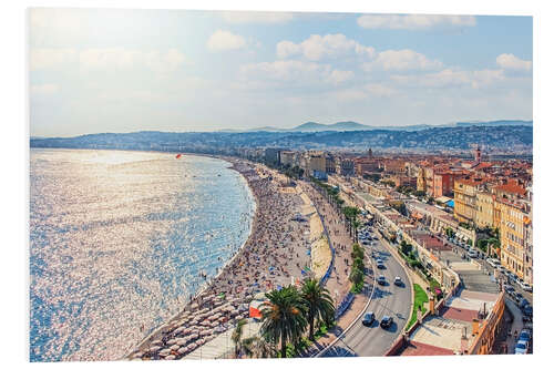 Hartschaumbild Die Stadt Nizza im Sommer