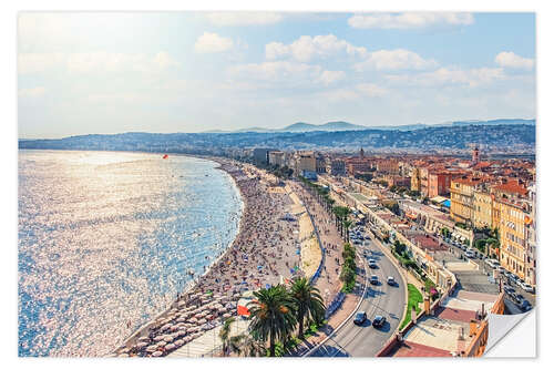 Muursticker The City of Nice in Summer