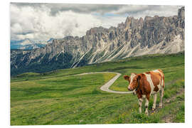 Foam board print Meadow in the Dolomites