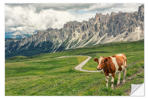 Sticker mural Meadow in the Dolomites