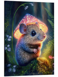 Magnettafel Kleines Mäuschen im Wald