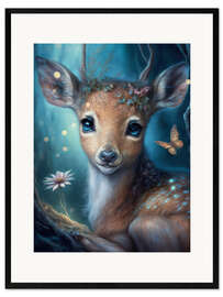 Impresión de arte enmarcada Magical fawn