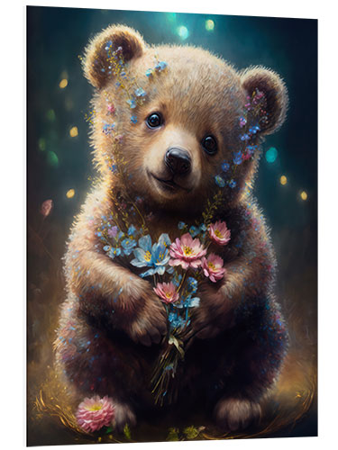 Foam board print Flower Bear