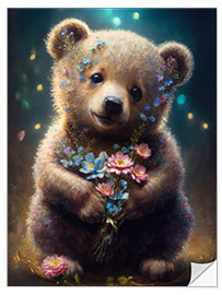 Vinilo para la pared Flower Bear