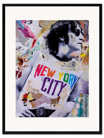 Impressão artística com moldura Lennon City Boy