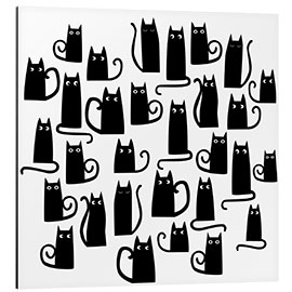 Tableau en aluminium Black Cats