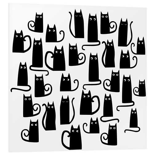 Foam board print Black Cats