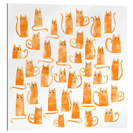 Gallery Print Katzen-Aquarell Orange