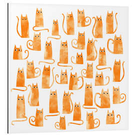 Magnettafel Katzen-Aquarell Orange