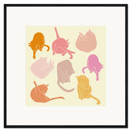 Framed art print Cats in the afternoon