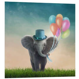 PVC-taulu Little Elephant with Balloons