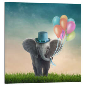 Gallery print Little Elephant with Balloons