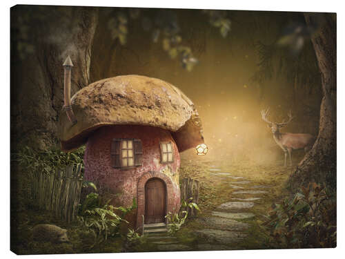 Canvas print Magic Mushroom House