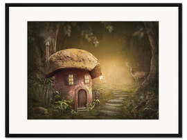 Gerahmter Kunstdruck Zauberpilzhaus