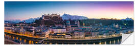 Vinilo para la pared Evening in Salzburg - Panorama