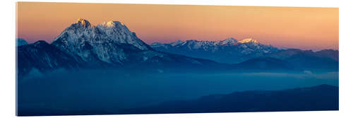 Acrylglasbild Chiemgauer Alpen im Sonnenaufgang