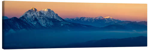 Leinwandbild Chiemgauer Alpen im Sonnenaufgang