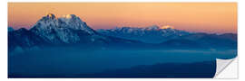 Selvklæbende plakat Chiemgau Alps at Sunrise