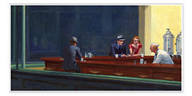 Veggbilde  Nighthawks (detalj) II - Edward Hopper