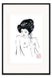 Gerahmter Kunstdruck Zierliche Geisha