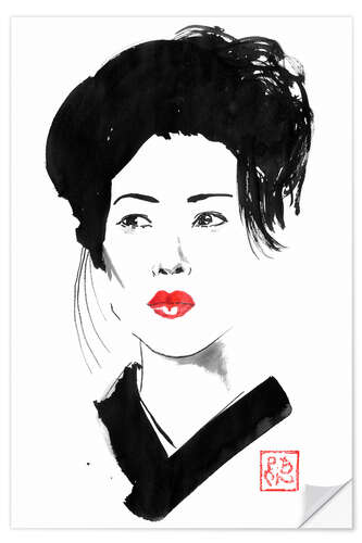 Selvklebende plakat Lady Geisha