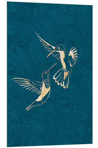 Stampa su PVC Hummingbird Gold Silhouettes I