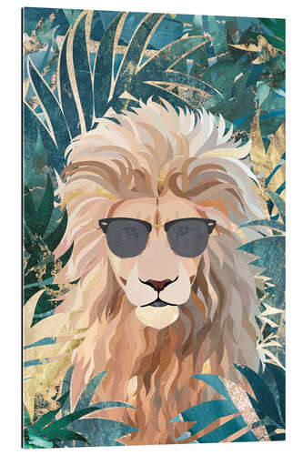 Gallery print Lion in tropical jungle