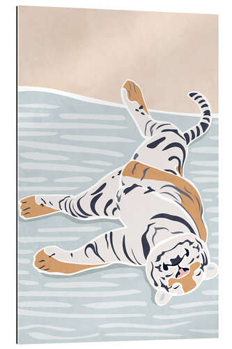 Stampa su plexi-alluminio Sleeping Tiger