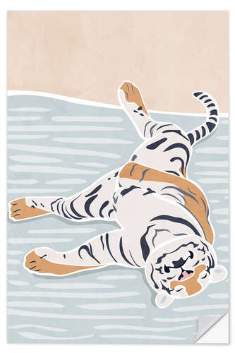 Vinilo para la pared Sleeping Tiger