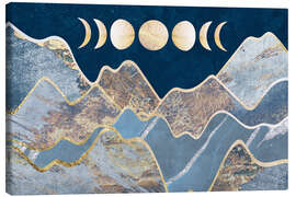 Canvas print Moon phases over the mountains I