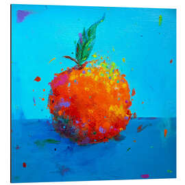 Magnettafel Mandarine auf Blau