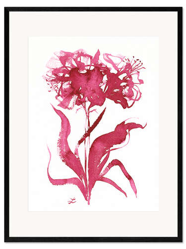 Framed art print Magenta Floral