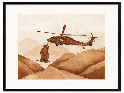 Framed art print Side by Side With the Bald Eagle