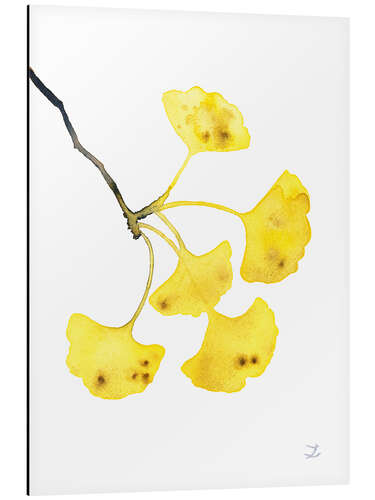 Aluminium print Golden Ginkgo