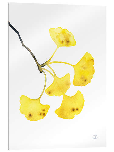 Tableau en plexi-alu Golden Ginkgo