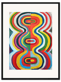 Gerahmter Kunstdruck Bunte Wellen