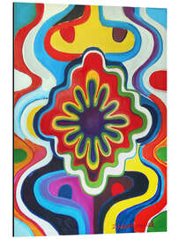 Magnettafel Bunte abstrakte Blume