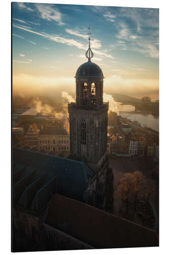 Tableau en aluminium Deventer covered by fog