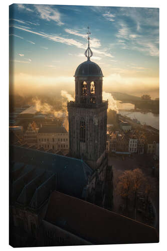 Canvas-taulu Deventer covered by fog