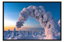 Gerahmter Kunstdruck Majestätische Eisskulpturen in Lappland