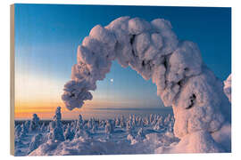 Wood print Majestic ice sculptures in Lapland