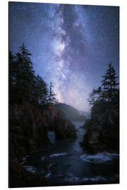 Quadro em alumínio The Milky Way over the Oregon coast