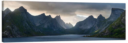 Canvas-taulu A huge fjord panorama on the Lofoten