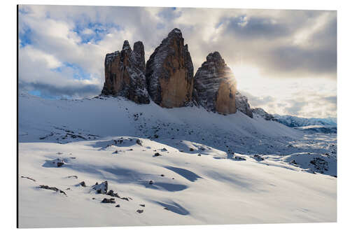 Cuadro de aluminio Winter at the Three Peaks