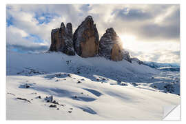 Vinilo para la pared Winter at the Three Peaks