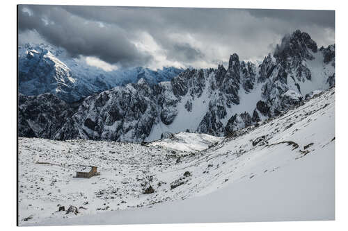 Stampa su alluminio View of the Lavaredo hut