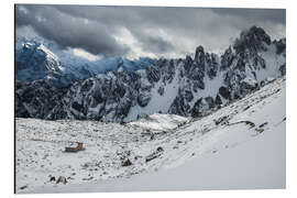 Aluminiumtavla View of the Lavaredo hut