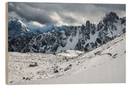 Print på træ View of the Lavaredo hut